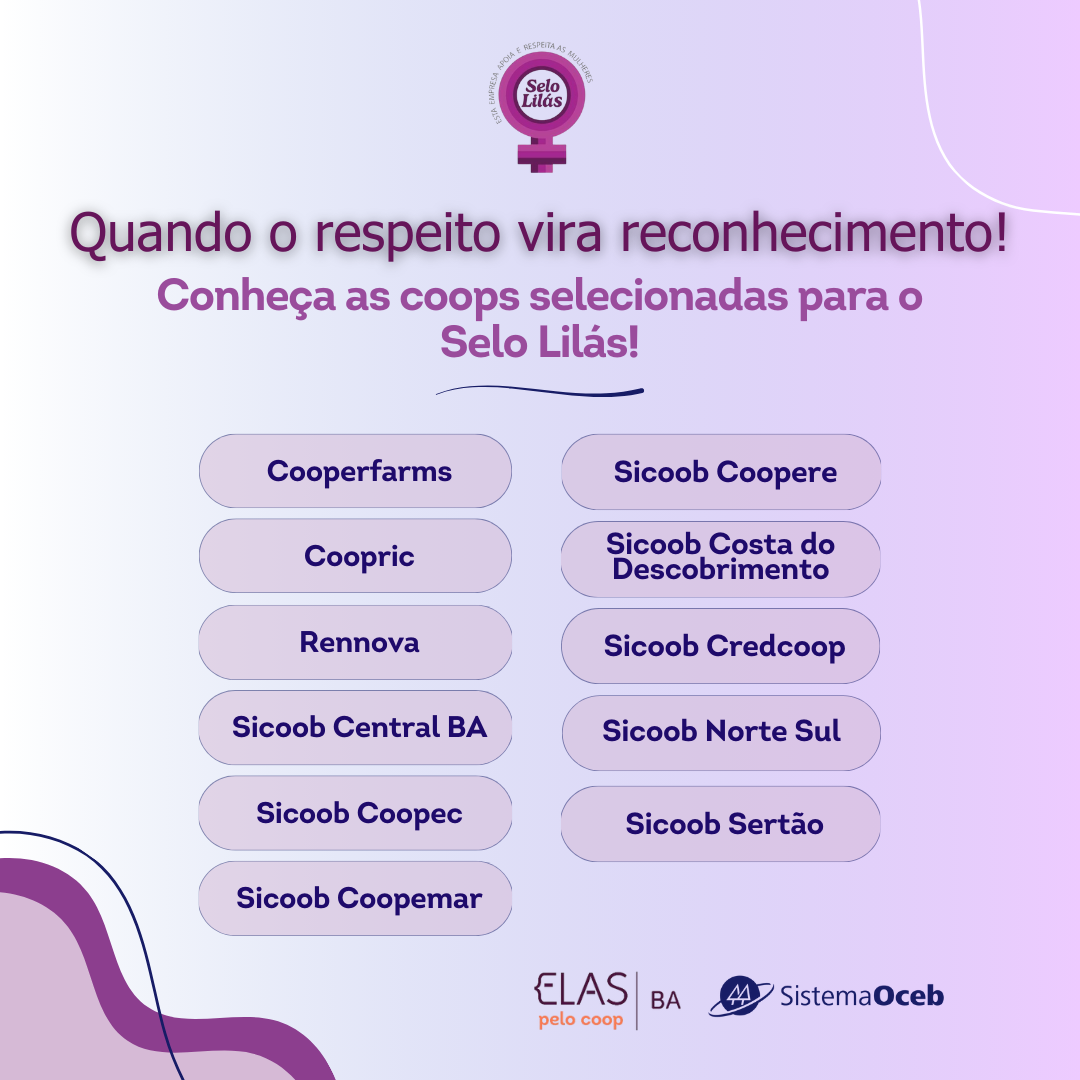 CARD Coops baianas selecionadas para o Selo Lilás